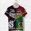 (Custom Personalised) Vanuatu And New Zealand T Shirt Together - Red