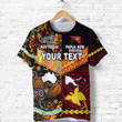 (Custom Personalised) Papua New Guinea And Australia Aboriginal T Shirt Together