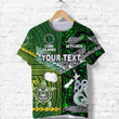 (Custom Personalised) New Zealand Maori Aotearoa T Shirt Cook Islands Together - Green