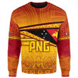 Alohawaii Clothing - Personalize Papua New Guinea Sweatshirt Flag Tapa Pattern Stronic Style