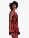 Alohawaii Clothing - Red Polynesian Pattern A Line Dress