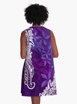 Alohawaii Clothing - Purple Polynesian Forest A Line Dress