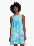 Alohawaii Clothing - Clear Sky Turtle A Line Dress