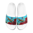 Alohawaii Slide Sandals - Turtle Hibiscus Ocean Slide Sandals A95
