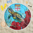 Alohawaii Beach Blanket - Fiji Turtle Hibiscus Ocean Beach Blanket | Alohawaii
