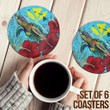 Alohawaii Coasters (Sets of 6) - Hawaii Turtle Hibiscus Ocean Coasters | Alohawaii
