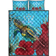 Alohawaii Quilt Bed Set - Kosrae Turtle Hibiscus Ocean Quilt Bed Set A95