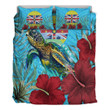 Alohawaii Bedding Set - Niue Turtle Hibiscus Ocean Bedding Set A95