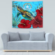 Alohawaii Tapestry - Northern Mariana ISlands Turtle Hibiscus Ocean Tapestry A95