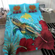 Alohawaii Bedding Set - Pitcairn Island Pitcairn Island Turtle Hibiscus Ocean Bedding Set A95