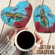 Alohawaii Coasters (Sets of 6) - Samoa Turtle Hibiscus Ocean Coasters A95