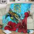 Alohawaii Premium Blanket - Tuvalu Turtle Hibiscus Ocean Premium Blanket A95