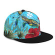 Alohawaii Snapback Hat - Wallis and Futuna Turtle Hibiscus Ocean Snapback Hat A95