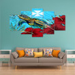 Alohawaii Canvas Wall Art - Wallis and Futuna Turtle Hibiscus Ocean Canvas Wall Art A95