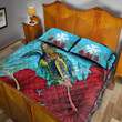 Alohawaii Quilt Bed Set - Wallis and Futuna Turtle Hibiscus Ocean Quilt Bed Set A95