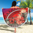 Alohawaii Beach Blanket - American Samoa Turtle Hibiscus Ocean Beach Blanket A95