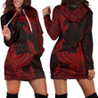 Alohawaii Clothing - Polynesian Tattoo Style Butterfly Special Version - Red Version Hoodie Dress A7 | Alohawaii