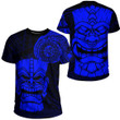 Alohawaii Clothing - Polynesian Tattoo Style Tiki - Blue Version T-Shirt A7 | Alohawaii