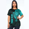 Alohawaii Clothing - (Custom) Polynesian Tattoo Style - Cyan Version T-Shirt A7