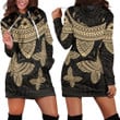 Alohawaii Clothing - Polynesian Tattoo Style Butterfly - Gold Version Hoodie Dress A7 | Alohawaii