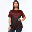 Alohawaii Clothing - (Custom) Polynesian Tattoo Style Flower - Red Version T-Shirt A7