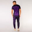Alohawaii Clothing - Polynesian Tattoo Style Tiki - Purple Version T-Shirt and Jogger Pants A7