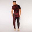 Alohawaii Clothing - (Custom) Polynesian Tattoo Style Butterfly Special Version - Red Version T-Shirt and Jogger Pants A7