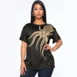 Alohawaii Clothing - Polynesian Tattoo Style Octopus Tattoo - Gold Version T-Shirt A7