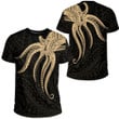 Alohawaii Clothing - Polynesian Tattoo Style Octopus Tattoo - Gold Version T-Shirt A7 | Alohawaii