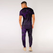 Alohawaii Clothing - Polynesian Tattoo Style Crow - Purple Version T-Shirt and Jogger Pants A7