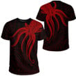 Alohawaii Clothing - Polynesian Tattoo Style Octopus Tattoo - Red Version T-Shirt A7 | Alohawaii