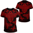 Alohawaii Clothing - Polynesian Tattoo Style Butterfly - Red Version T-Shirt A7 | Alohawaii