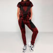 Alohawaii Clothing - Polynesian Tattoo Style - Red Version T-Shirt and Jogger Pants A7