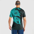Alohawaii Clothing - Polynesian Tattoo Style Tatau - Cyan Version T-Shirt A7