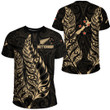Alohawaii Clothing - New Zealand Aotearoa Maori Silver Fern New - Gold Version T-Shirt A7 | Alohawaii