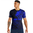Alohawaii Clothing - Polynesian Tattoo Style Tribal Lion - Blue Version T-Shirt A7