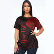 Alohawaii Clothing - (Custom) Polynesian Tattoo Style Melanesian Style Aboriginal Tattoo - Red Version T-Shirt A7