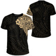 Alohawaii Clothing - Polynesian Tattoo Style Melanesian Style Aboriginal Tattoo - Gold Version T-Shirt A7 | Alohawaii