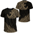 Alohawaii Clothing - Polynesian Tattoo Style Surfing - Gold Version T-Shirt A7 | Alohawaii