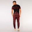 Alohawaii Clothing - (Custom) Polynesian Tattoo Style Flower - Red Version T-Shirt and Jogger Pants A7