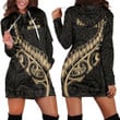Alohawaii Clothing - (Custom) New Zealand Aotearoa Maori Fern - Gold Version Hoodie Dress A7 | Alohawaii
