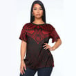 Alohawaii Clothing - Polynesian Tattoo Style Flower - Red Version T-Shirt A7