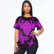 Alohawaii Clothing - Polynesian Tattoo Style Butterfly - Pink Version T-Shirt A7