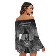 1sttheworld Clothing - American Samoa Tattoo Off-shoulder Top And Skirt Set A31
