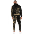 Alohawaii Clothing - Polynesian Tattoo Style Tiki Surfing - Gold Version Hoodie and Joggers Pant A7