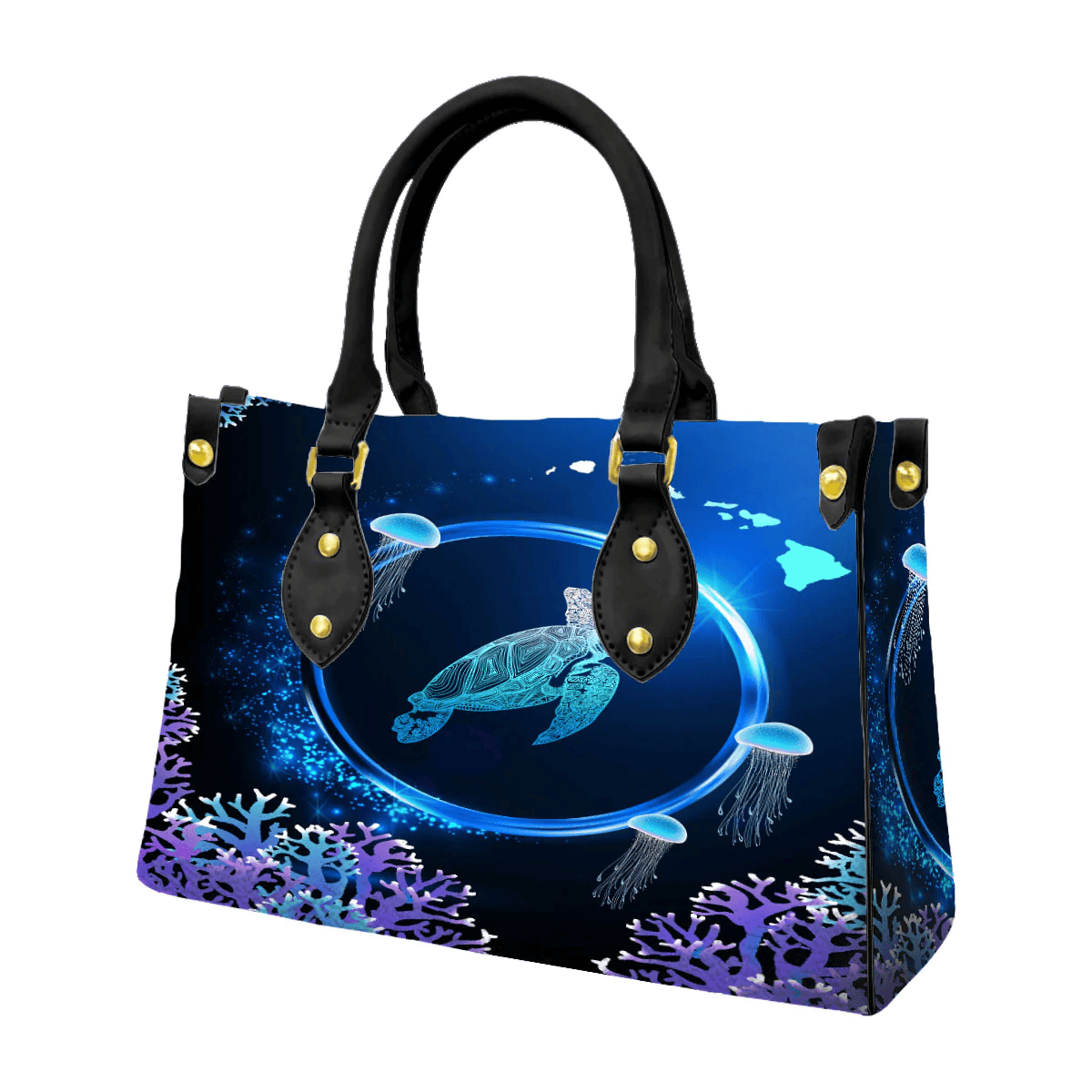 Alohawaii Square Tote Bag - Hawaii Turtle Jellyfish Coral Galaxy A31