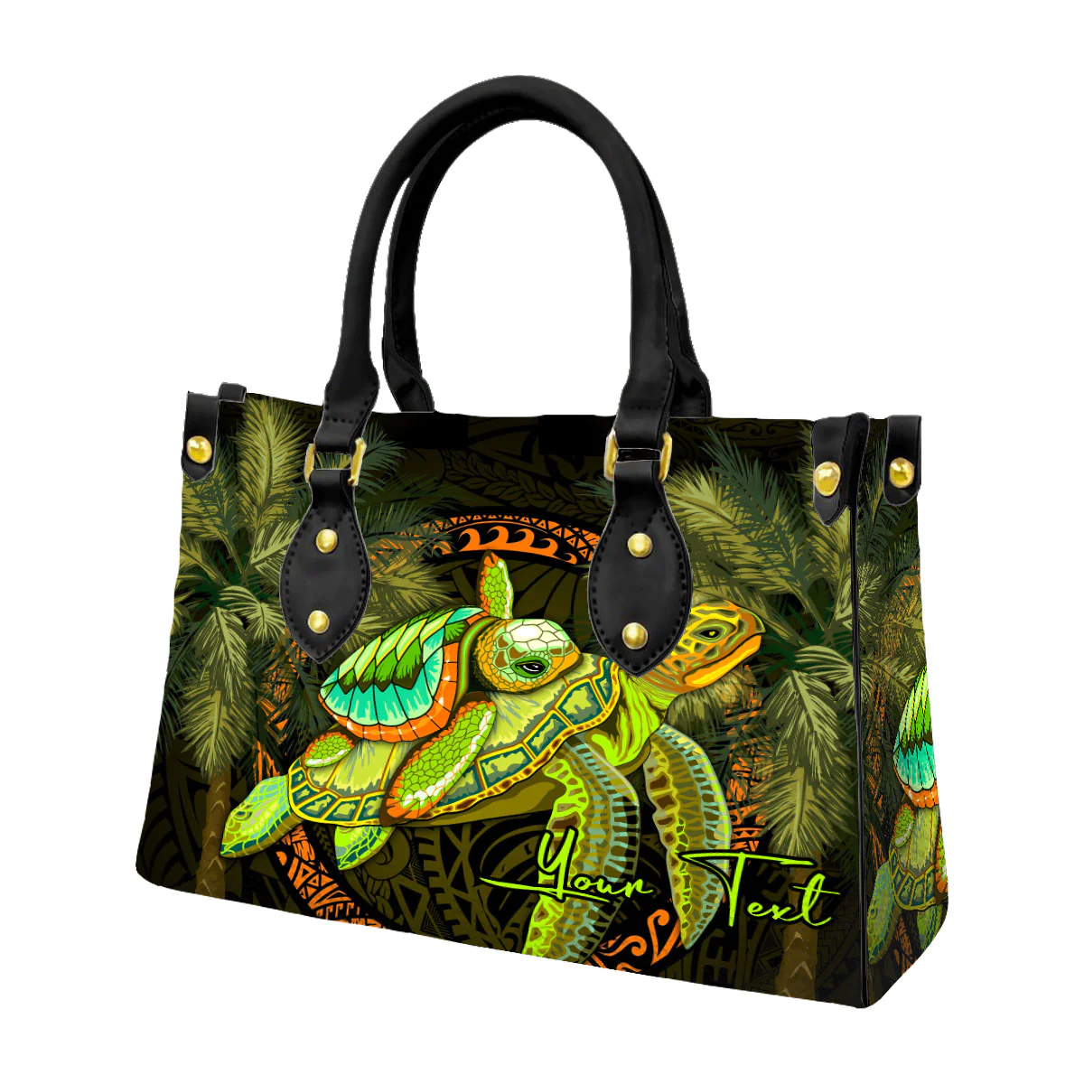 Alohawaii Square Tote Bag - (Custom) Hawaii Turtle Palm Tree A31
