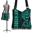 Alohawaii Handbag - Hawaii Coat Of Arms Crossbody Boho Handbag Turquoise