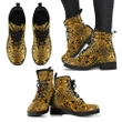 Polynesian Leather Boots Yellow Black - AH - J1 - Alohawaii