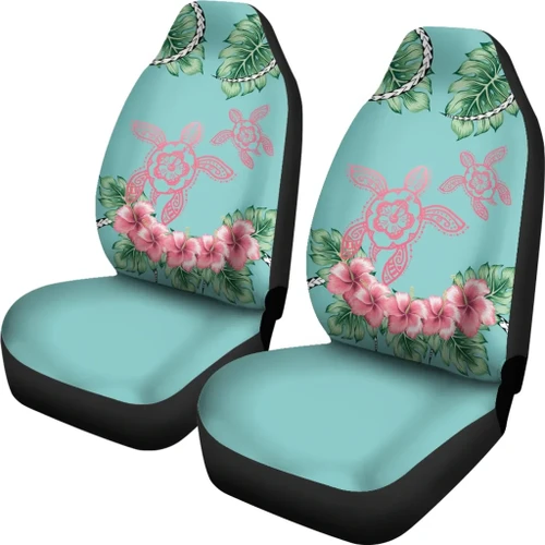 Alohawaii Car Accessory - Hawaii Tropical Hibiscus Turtle Mint Style - Car Seat Cover AH J2